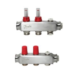 Grindinio šildymo kolektorius SSM-F 2 atšakų su debitomačiais Danfoss