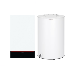 Viessmann komplektas Vitodens 100-W dujinis kondensacinis katilas su Vitocell 100-W kaupikliu-vandens šildytuvu 150l